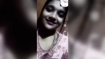 College Babe Flashing Her Perky Boobs On Video Call For Me