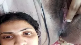 Indian Girl Fingering Hairy Pussy Showing Everything Close Up