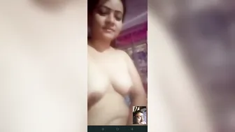 Beautiful Married Woman Stripping Naked Chatting On Video Call