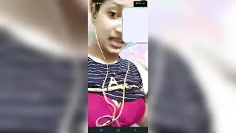 Cute Babe Flashing Big Boobs During Naughty Video Call Session
