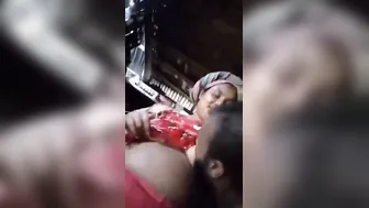 Married Woman Getting Her Boobs Sucked By Neighbor Secretly