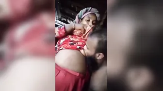 Married Woman Getting Her Boobs Sucked By Neighbor Secretly