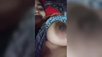 Bengali Babe Filming Her Round Natural Tits For Me At Home