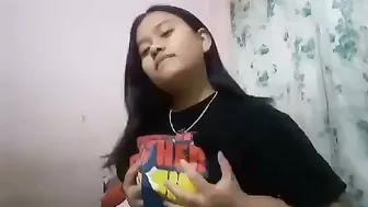 Nepali Babe Playing With Her Big Boobs At Home Caught Viral