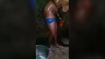 Young Maid Stripping Naked For Her Boss During Bath Time