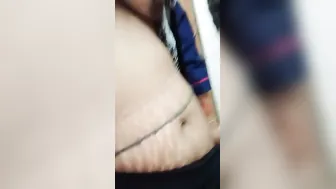 Shy Babe Hiding Her Face While Stripping Naked On Camera Alone