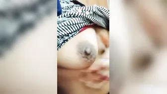 Shy Babe Hiding Her Face While Stripping Naked On Camera Alone