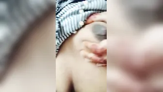 Shy Babe Hiding Her Face While Stripping Naked On Camera Alone