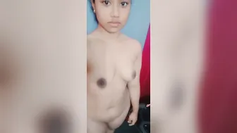 Young Bengali Babe Filming Her First Ever Nude Selfie At Home