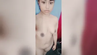 Young Bengali Babe Filming Her First Ever Nude Selfie At Home