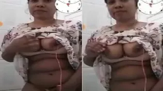 Wife Stripping Naked Teasing During Private Video Call Today