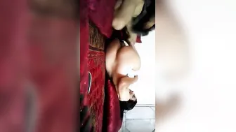 Horny GF Sneaking Next Door Getting Fucked Behind Door