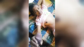 Sneaky Handjob While Groping Her Soft Breasts Under Blankets