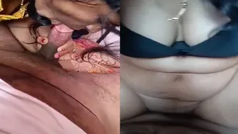 Indian Wife Giving Sloppy Blowjob Before Riding His Thick Cock