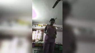 Tamil Hostel GF Caught Naked While Pissing In Bathroom