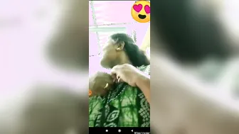 Tamil Wife Teasing With Her Bare Boobs During Video Call Show
