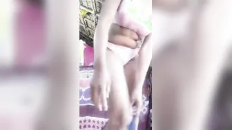 Village Babe Showing Her Smooth Shaved Pussy On Selfie Camera