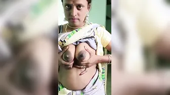 Bhabhi Squeezing Her Milky Boobs On Camera Homemade Video