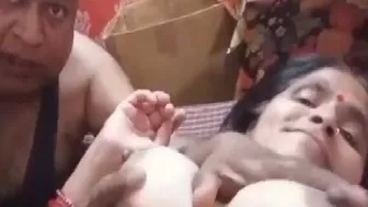 Uncle Licking Village Maid's Big Tits Caught On Leaked Camera