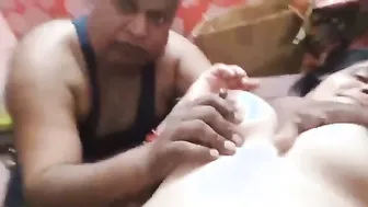 Uncle Licking Village Maid's Big Tits Caught On Leaked Camera