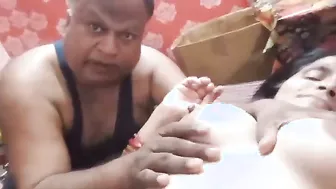 Uncle Licking Village Maid's Big Tits Caught On Leaked Camera