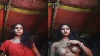 Bhabhi Changing Clothes Showing Off Her Huge Natural Tits