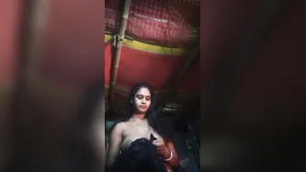 Bhabhi Changing Clothes Showing Off Her Huge Natural Tits