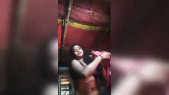 Bhabhi Changing Clothes Showing Off Her Huge Natural Tits