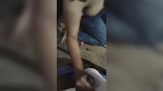 Horny GF Stroking Her Man Till He Explodes Everywhere