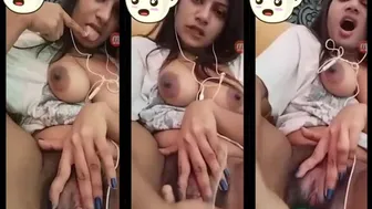 Horny GF Fingering Pussy And Using Bottle To Cum Hard