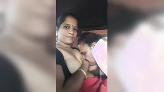 Mallu Aunty Cheating With Lover Caught Fucking In The Car