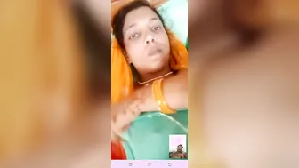 Nervous Wife Exposing Her Tits And Pussy On Video Call