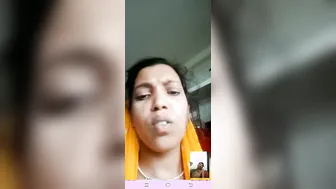 Nervous Wife Exposing Her Tits And Pussy On Video Call