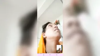 Nervous Wife Exposing Her Tits And Pussy On Video Call