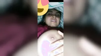 GF Teasing With Her Huge Round Tits On Video Call