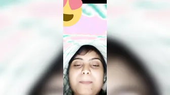 GF Teasing With Her Huge Round Tits On Video Call