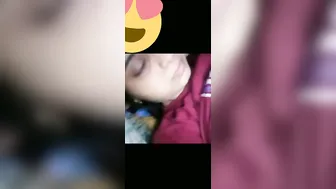 GF Teasing With Her Huge Round Tits On Video Call