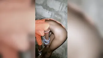 Young Bride Cleaning Herself Up Before Her Wedding Night Starts
