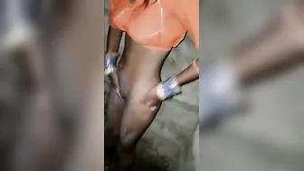 Young Bride Cleaning Herself Up Before Her Wedding Night Starts