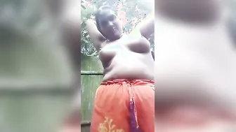 Desi Wife Stripping Naked Outdoors Filming Herself On Phone