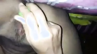 Horny GF Stuffing Her Pussy With Household Objects