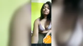 Horny GF Showing Off Her Tits On Steamy Video Call