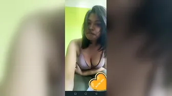 Horny GF Showing Off Her Tits On Steamy Video Call