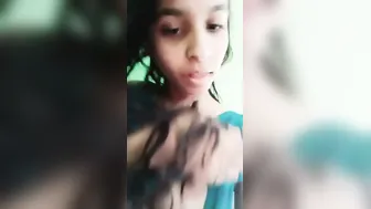 Young Desi GF Showing Her Perky Virgin Boobs On Selfie