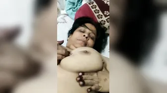 Busty Married Woman Playing With Huge Melons On Private Video