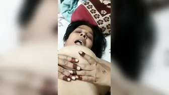 Busty Married Woman Playing With Huge Melons On Private Video