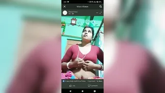 Desi Bhabhi Squeezing And Playing With Her Soft Boobs On Camera