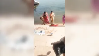 Desi Bhabhi Bathing Topless In The Village Pond All Alone Today