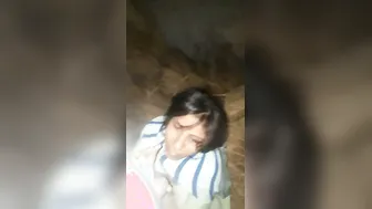 Village GF Sucking Her Older Lover's Thick Cock At Home
