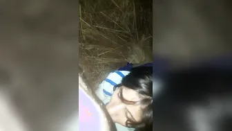 Village GF Sucking Her Older Lover's Thick Cock At Home